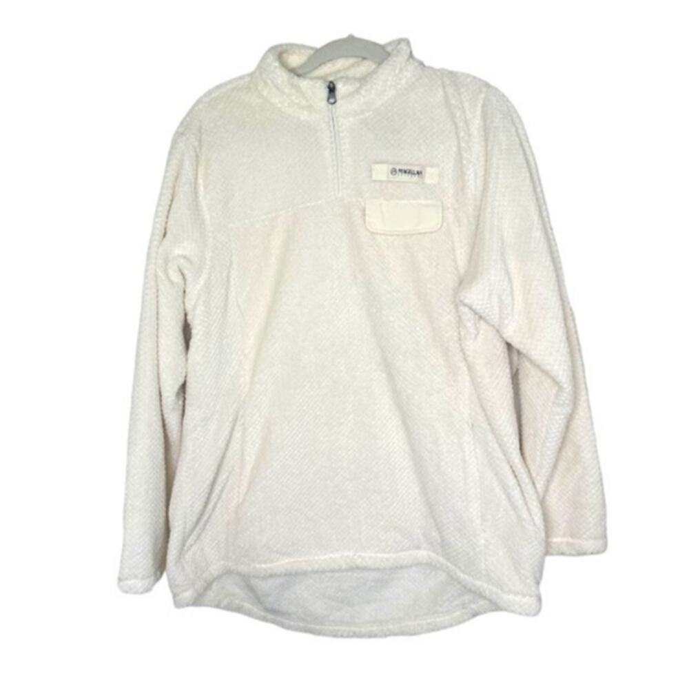 Magellan Outdoor Sherpa Pullover Sweater Women's Size XL White Classic Fit